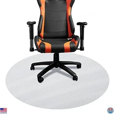 Circle Gaming Chair Mat 46" Clear for Carpet, Computer & Office Use, USA Made