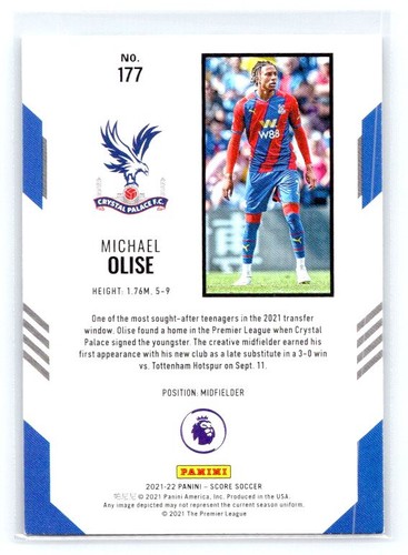 Michael Olise 2021/22 Panini Score EPL Rookie RC Premier League - Bild 2 von 2