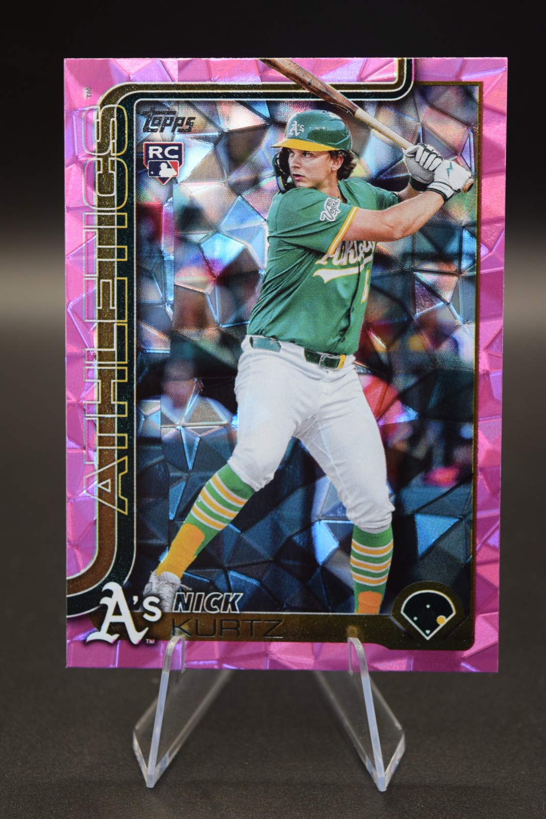 Nick Kurtz 2025 Topps Update #US201 Pink Diamante Foil Athletics