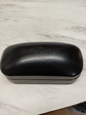 Coach Large Black Leather Hard Clam-Shell Sunglass Case
