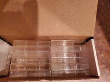 Lot of 12 Empty Jewel Audio Cassette Tape Cases: Clear hard plastic