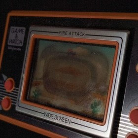 Vintage Nintendo Game & Watch FIRE ATTACK ID-29 wide Screen, Manual, Box, Japan