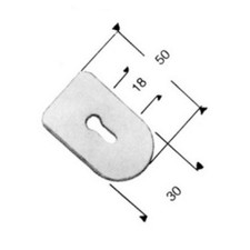ASOLA 1 FORO NYLON BIANCO MM 50 X 30 10 PEZZI ACCESSORI BARCA NAUTICA
