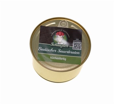 Sauerbraten Dose 400g Badischer Rinderbraten hausgemacht Spezialitäten Konserve