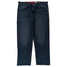 Wrangler Mens Dark Blue Comfort Flex Waistband Relaxed Fit Jeans