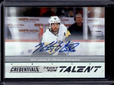 2024-25 Upper Deck Credentials Kris Letang Front Row Talent Auto #FRT-KL