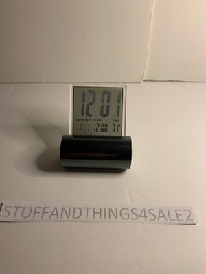 Better by Brookstone Jimi Clock Alarm Thermostat Chrome/Pewter -Works, See Below