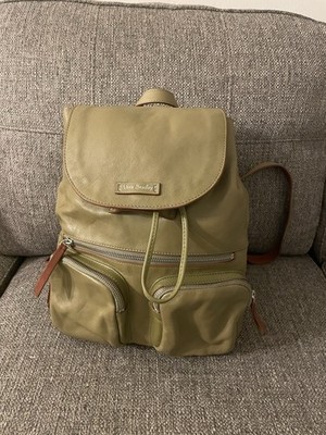 Vera Bradley Gallatin cargo backpack in olive cactus green leather