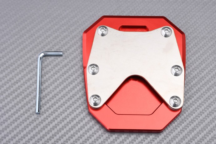Plaque de béquille moto rouge Honda Africa Twin 1100 pour le camping et le tout-terrain