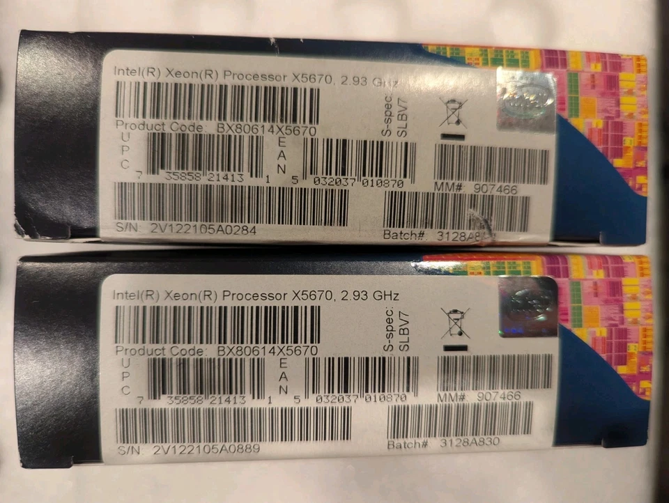 [NEW SEALED] [2x CPUS] Intel Xeon Processor X5670 12M Cache 2.93 GHz 6.40 GT QPI - Image 3 of 3