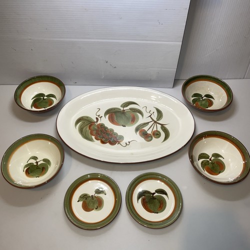 Stangl ORCHARD SONG Chop Plate, x4 bowls 5.5” and x2 desert plates 5” - Picture 1 of 17