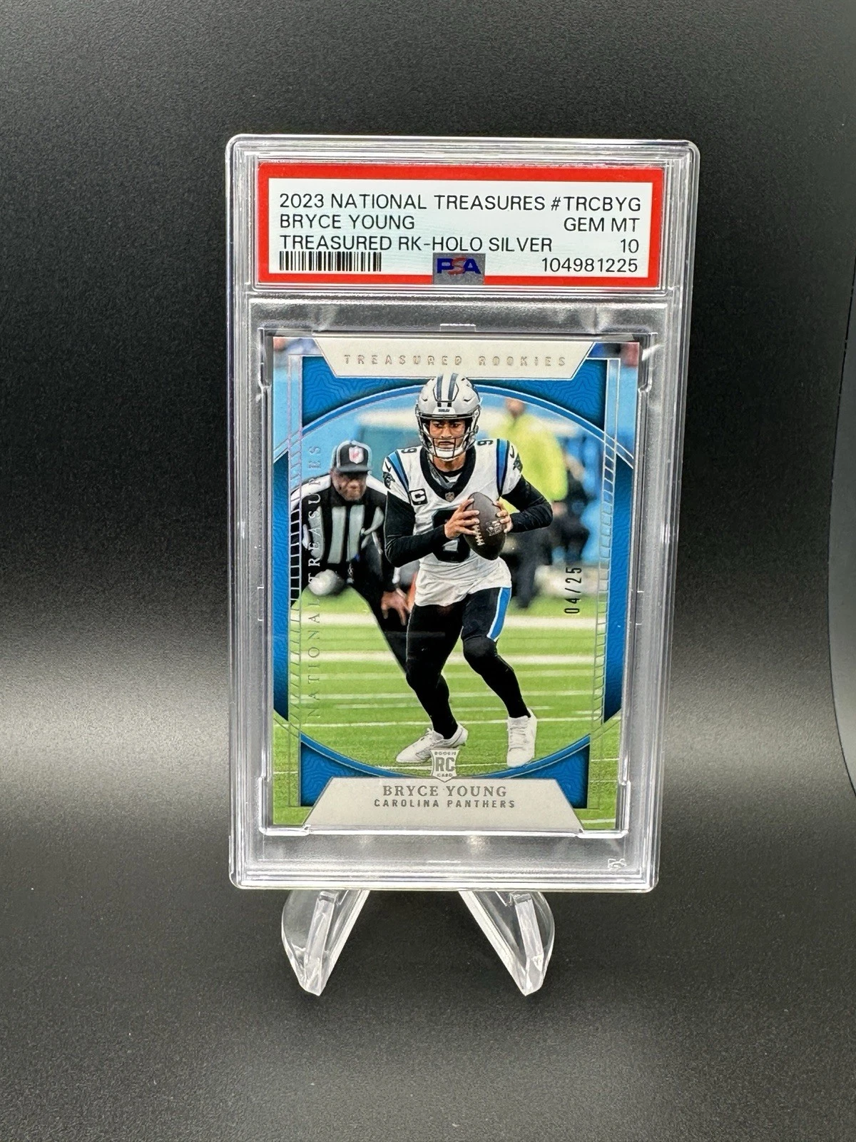 Bryce Young Panini National Treasures Treasured Rookies #TRCBYG Holo Silver