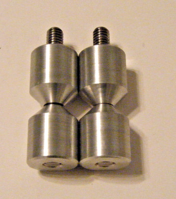 Davis  1''-Two hole pin-6061 Aluminium- 3/8-16 Stainless Steel threaded rod