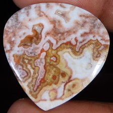 (26X26X04 MM) 28,85 quilates. PIEDRA PRECIOSA SUELTA CABUJÓN PERA JASPE ROSITA NATURAL