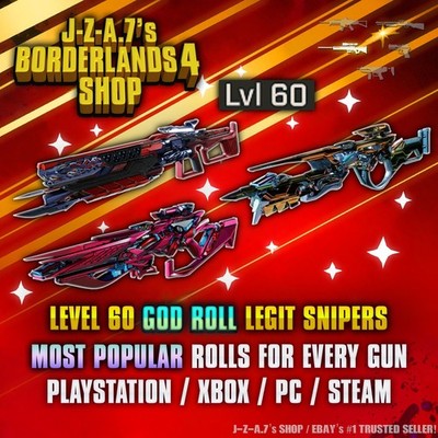 Borderlands 4 LEGENDARY PEARLESCENT LVL 60  SNIPER BL4 GUNS, GEAR  PC-PS-XBOX 