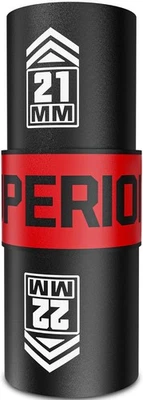 AIOURX 1/2" Drive Lug Nut Impact Socket, 21 x 22 mm Flip 21mm x 22mm