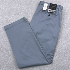 NEW Banana Republic Pants Men 36x30 Rapid Movement Chino Aiden Slim Fit Blue Ice