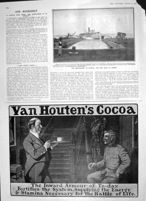 Original alter antiker Druck 1906 Dock Kisumu Uganda Victoria Nyanza Van Houten