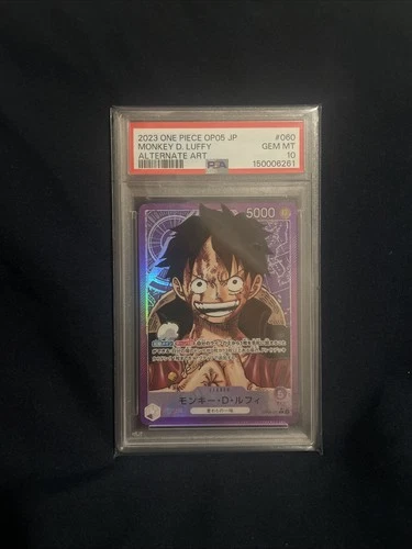 PSA 10 Monkey D Luffy OP05-060 Leader Alt Art One Piece Card Game Japanese