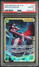 2025 ONE PIECE JAPANESE OP14-THE AZURE SEA'S SEVEN #119 DRACULE MIHAWK PSA10