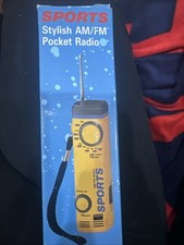 Sports Stylish AM/ FM Pocket Radio Hand Strap 1990's Vintage 90s style