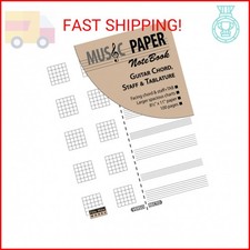 MUSIC PAPER NoteBook - Guitar Chord, Staff  Tablature