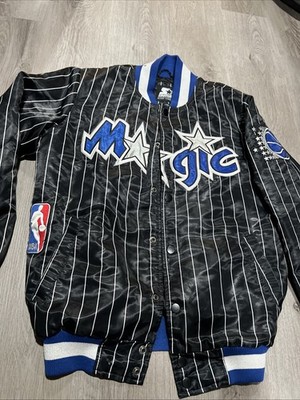 Vintage Orlando Magic Pinstripe Starter Bomber Jacket Small *SEE