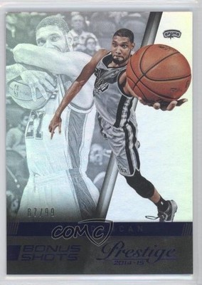 2014-15 Panini Prestige Bonus Shots Blue Premium 67/99 Tim Duncan #13 HOF 1v6