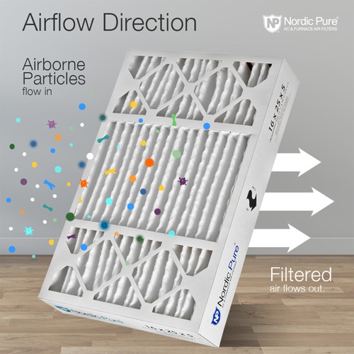 16x25x5 (4 3/8) Honeywell Replacement Air Filters MERV 14 Plus Carbon 2 Pack - Picture 4 of 7