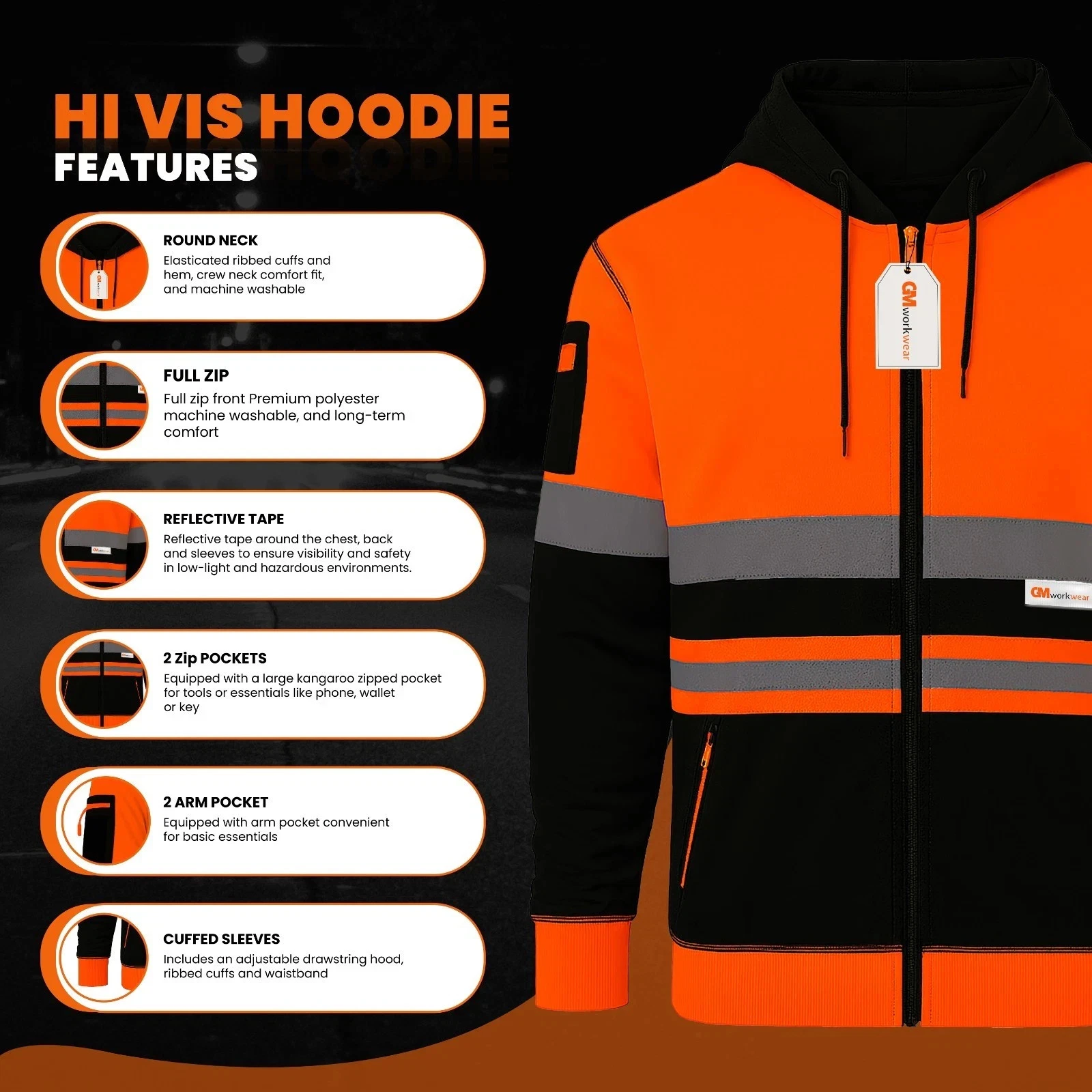 Additional full-zip hoodie product view 4