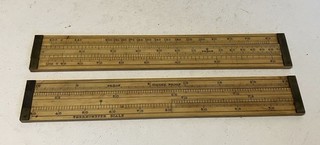 Antique Sikes Hydrometer Parts (Scales x 2).