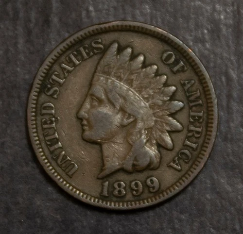 1899  Indian Cent VF Scratch   Lot 4306
