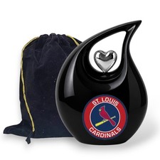 Teardrop Cremation Urn for Human Ashes Adult St. Louis Cardinals Baseball New