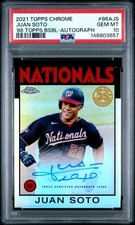 2021 Topps Chrome 1986 Topps Baseball Autographs Juan Soto #86A-JS /50 PSA 10