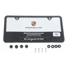 GENUINE PORSCHE Cayenne 2008-2013 Black SS License Plate Frame PNA-703-008-00