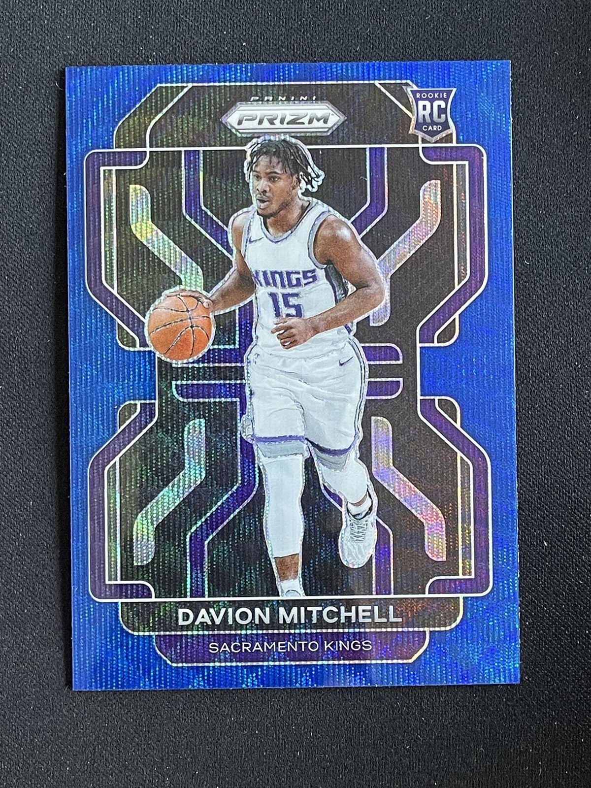 Davion Mitchell 2021-22 Panini Prizm Blue Wave Prizm RC #312