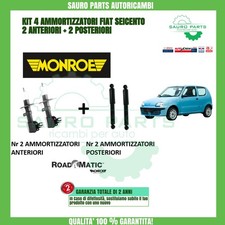 Set 4 Stoßdämpfer Monroe Fiat Seicento (187) Von 1998 2010 - 600 Neu