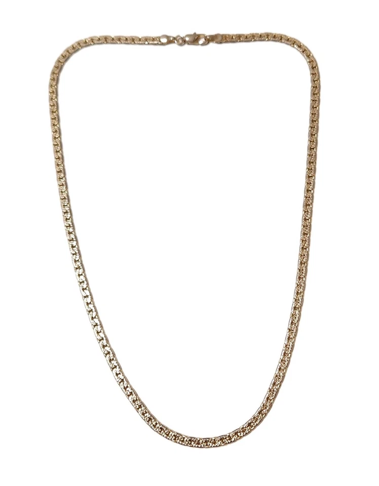 19g Heavy Real 14K Gold Plated Serpentine Chain 20" Necklace STAMPED 14K - Image 4 of 4