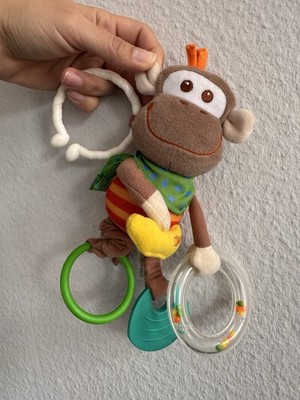 Chicco Buggy Kinderwagen oder Schale Interaktiever Spielzeug Affe