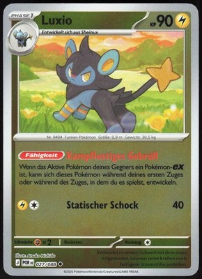 Luxio 027/088 Uncommon Perfect Order Pokemon Reverse Holo Near Mint