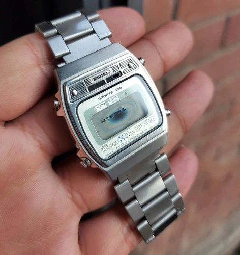 Seiko Vintage Sports 100 Digital Dial Chronograph Ultra Rare Retro JDM OEM SS