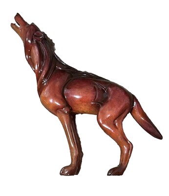 IMAGO SOPRANO (RUBY) Howling Wolf Sculpture By Stephen Herrero 2007 Original Box