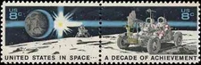 US Scott # 1435b (1434-1435), Space Achievement Decade, (2) 1971 8¢ Stamps, MNH
