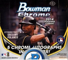 2014 BOWMAN CHROME BASEBALL JUMBO 8 BOX CASE BLOWOUT CARDS
