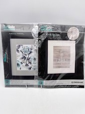 2 - Zweigart Artiste Counted Cross Stitch Kits Teal Floral Rustic Chandelier