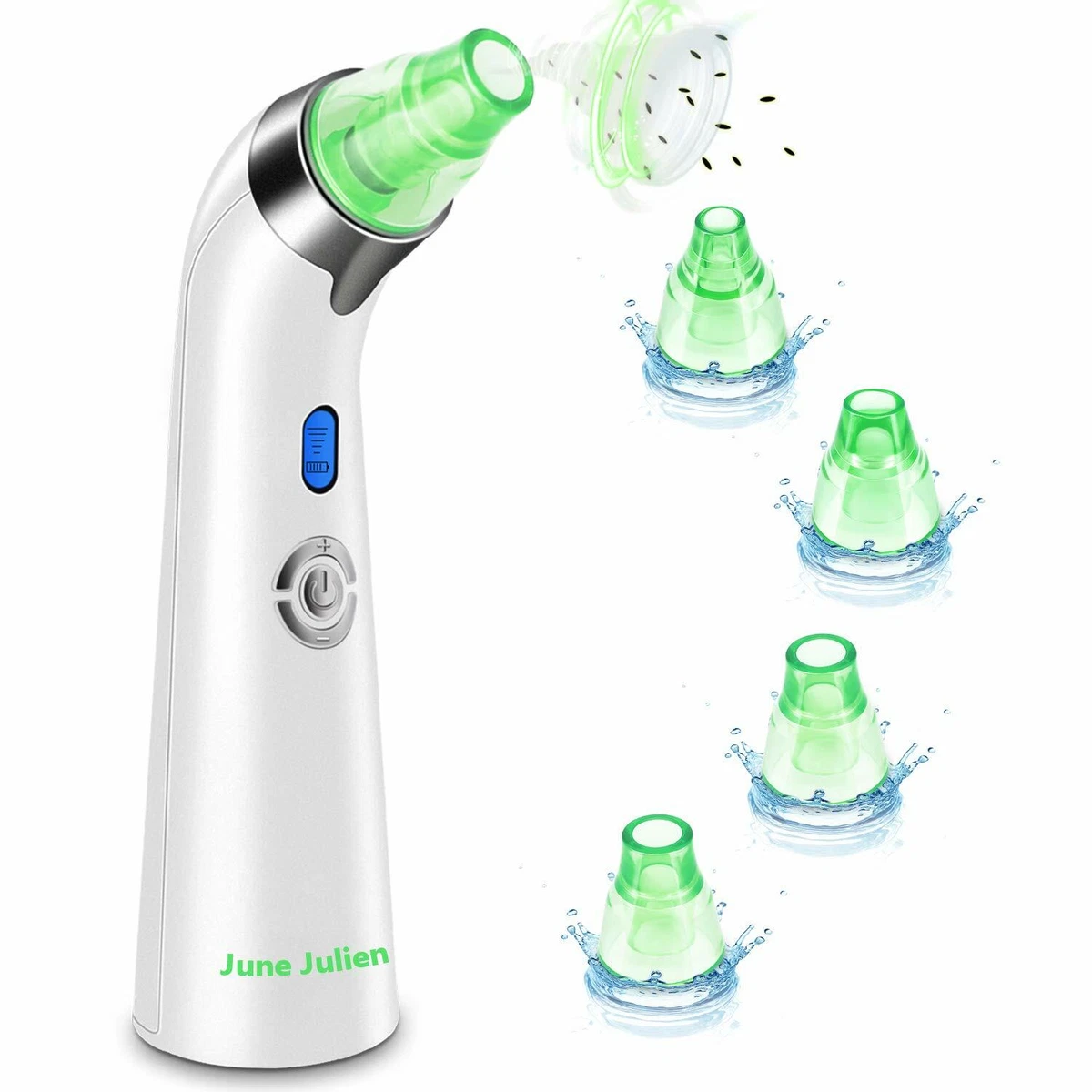 Blackhead Remover Vacuum June Julien Facial Pore Cleanser Green OPENBOX