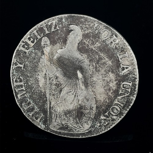 1836 CUZCO B PERU 4 REALES STANDING LIBERTY SILVER COIN # 1 - KM 151.1 - Picture 3 of 4