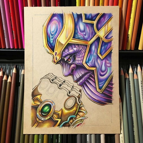 Thanos wall art fine print Bryan Collins SIGNED Guardians of the Galaxy Marvel - Picture 3 of 7