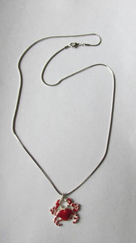 Sea Life Necklaces: Choice of Seahorse, Crab, Starfish, Shell ~ 20" Chain - Picture 9 of 17