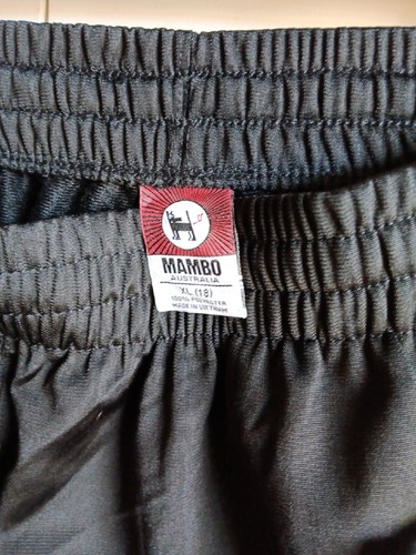 Mambo sweat Athletic Sport boys XL 18 20Black track Fitness elastic waist Pants - Picture 4 of 8